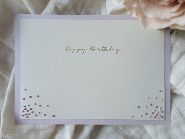 バブルフレームのバースデーカード01 Hyacca