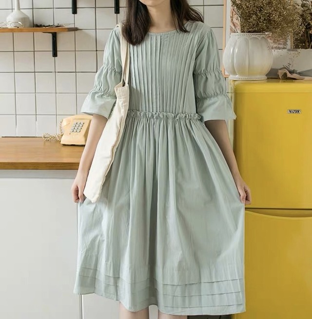 可愛い デート 女子会 合コン 通勤 通学 ワンピース カジュアル 森系 フリーサイズ おしゃれ 着心地良い素材 コットン 綿麻 Bunny Collection こだわりの大人ファッション ベビー服 おもちゃ インテリア