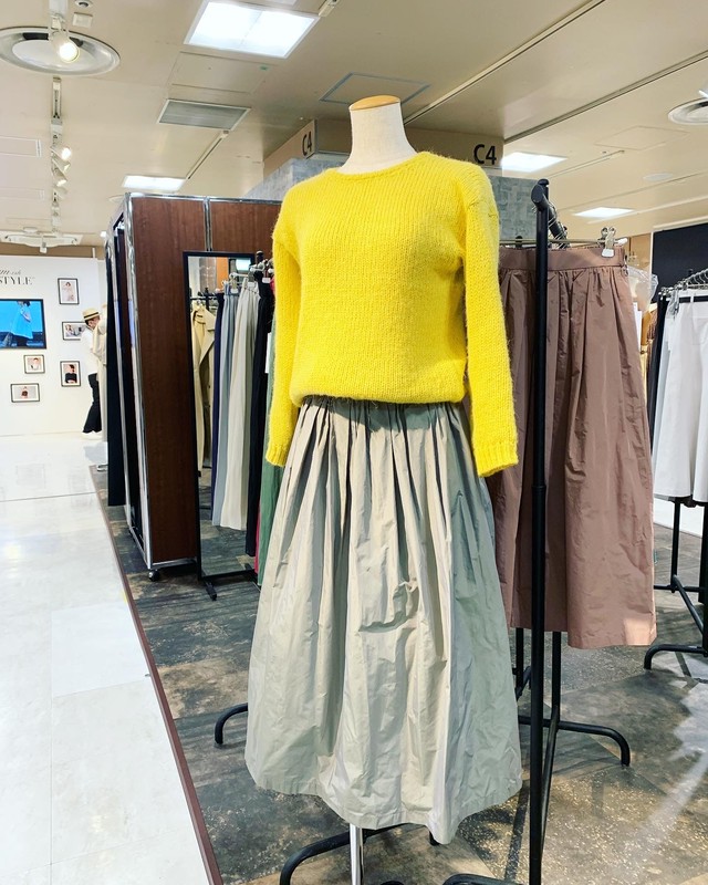 タフタ素材 形状記憶ロングギャザースカート 国産 aw 小さいサイズ専門店 Littlemy