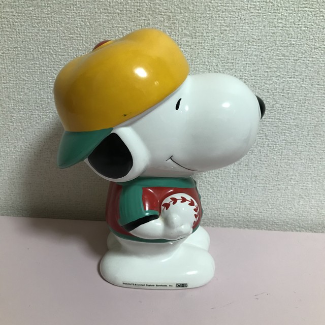 スヌーピー 貯金箱 コインバンク 陶器製 大きい Peanuts Snoopy Vintage Coinbank Ceramic Honey Antique ヴィンテージ アメリカン雑貨 アンティーク アメトイ インテリア小物 ミールトイのお店