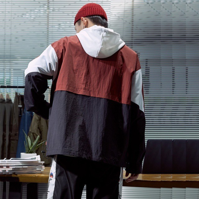 ジャケット メンズ 薄手 軽量 ブルゾン トラックジャケット ウィンドブレーカー 青 赤 カジュアル ストリート ビッグシルエット スポーツ メンズ バディmensbuddy