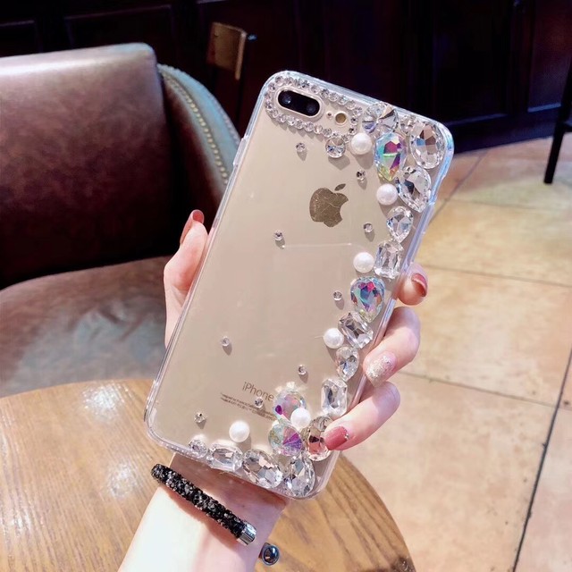 華奢 アイフォンケース キラキラなライストーン付き Iphone Xs Xr 8 7plus 6s 可愛いケース 女子 大人気 ハンドメイド製品 Girlshares