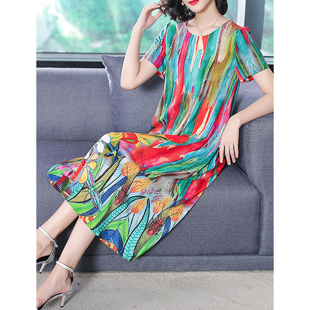 レトロ ワンピース ミモレ ミモレ丈 ワンピース ロングワンピース ロングワンピース 大きいサイズ T004 Haln0025 胡蝶の夢 レトロ 店