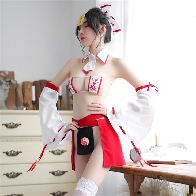 巫女 コスプレ ランジェリーセット つけ袖 襟付き 下着 和装 コスチューム セクシー 仮装 セット 女性 レディース 刺激的 エロ アダルト Adaruto 取寄 発送目安14 21日営業日 Laff Store ラフストア ショップ情報 納期スケジュールのご確認をお願いします