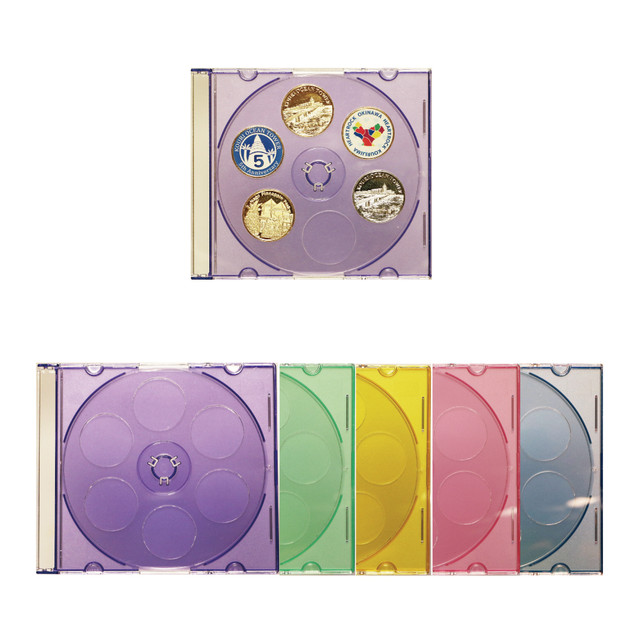 記念メダル収納cd 5枚セット ご当地記念メダル30個収納 ５色ケースつき オリジナル記念メダルｓｈｏｐ