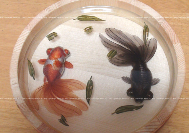 樹脂金魚絵 錦竜 在庫１点 樹脂金魚工房