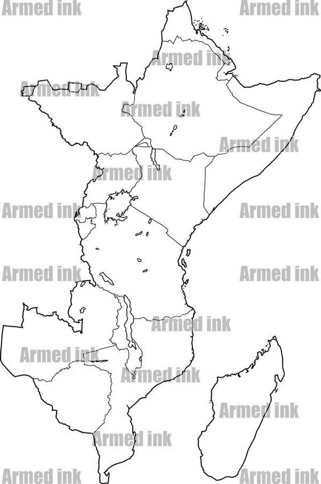 商用可 東アフリカの地図セットを紹介 1coins