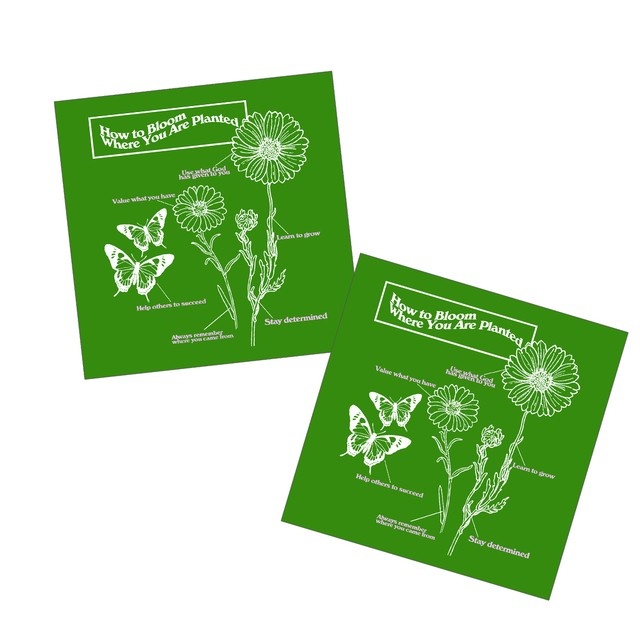 【Cat & Parfum】How to Bloom Where You Are Planted Sticker