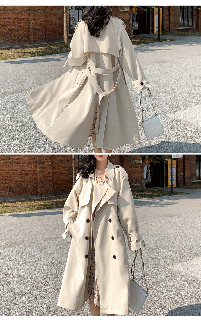 トレンチコート ロング ロングコート アウター レディース 秋コート ベルト付き テロンチ ゆったり カジュアル ナチュラル きれいめ ベージュ カーキ ウッディーベース1号店