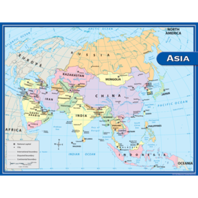 Asia Map Chart アジア マップ チャート Joy English Materials