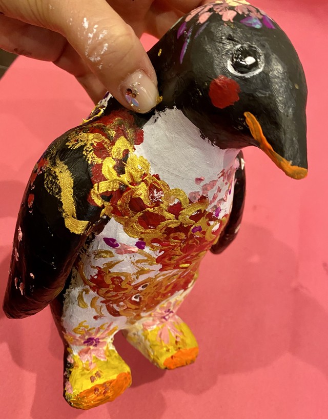 龍さん背負ったペンタくん Mari Nishimura Art