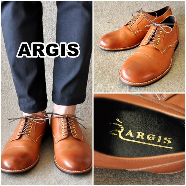 Argis アルジス 上質レザー レースアップシューズ メンズ レザー レザーシューズ ストレートチップ 本革 日本製 Bluelineshop