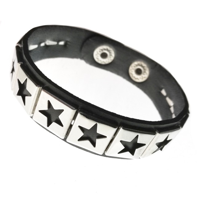 全品送料無料 スター オシャレな星の型抜き モチーフ ブレスレット メンズ レディース ユニセックス パンク ロック バングル 072 Axessory Shop P Rize 全品送料無料 あんしんの日本国内 追跡番号付き発送