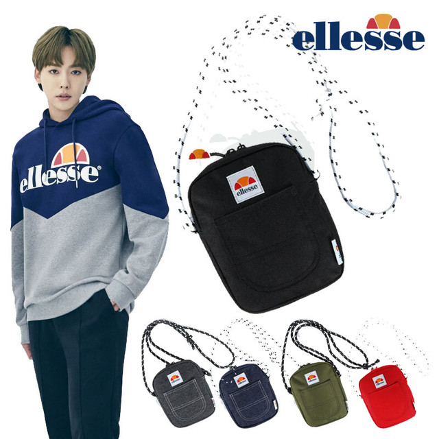 正品 Ellesse エレッセ ミニポーチ男女兼用 ブランド 人気 ブラック レッド ホワイト ブルー トート バッグ かばん ショルダーバッグ ポーチ サコッシュ Bag 大容量 Ranyshop