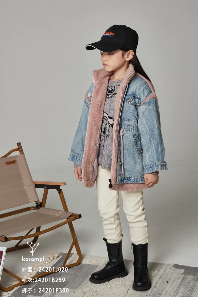 Karamel 冬 ディズニーボアデニムジャケット 海外ブランド 子供服 100 160 241j0 Lirisnow