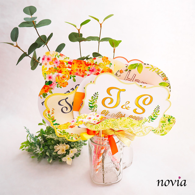 ウェディング フォトプロップス お花たっぷり 華やか水彩フラワー ナチュラル フォトプロップス 15本セット Novia
