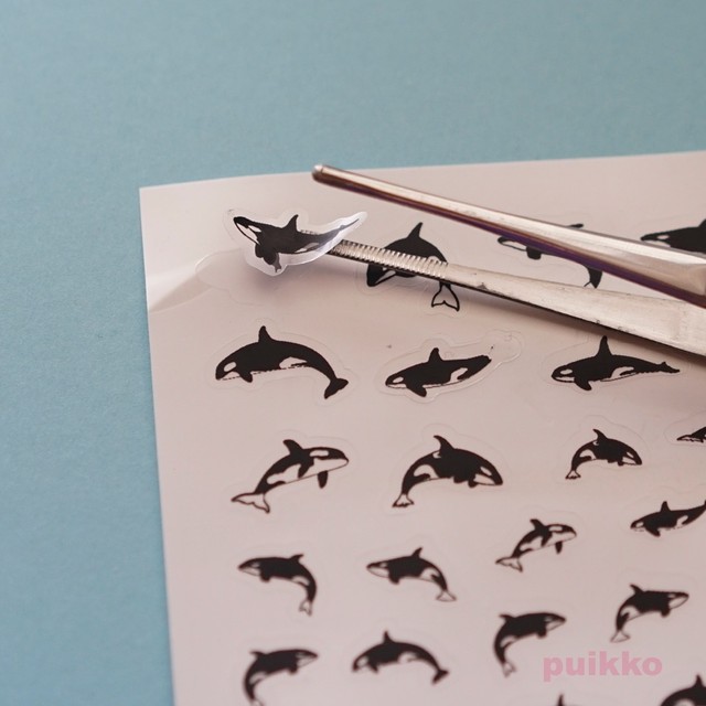 シャチ レジン封入用透明シール Puikko