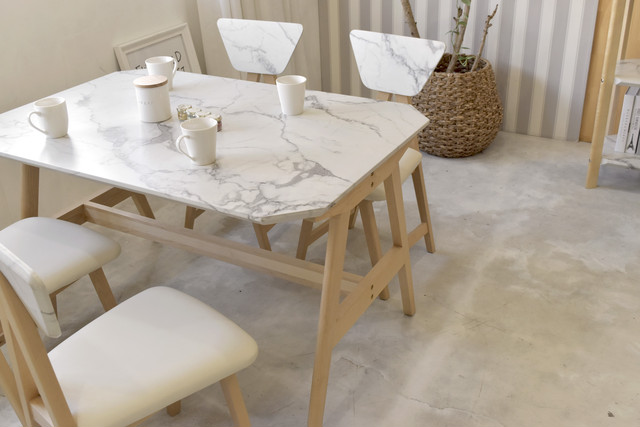 Marble Dining Table 1210 / 大理石モダンスタイル 大理石調 ダイニングテーブル 1210