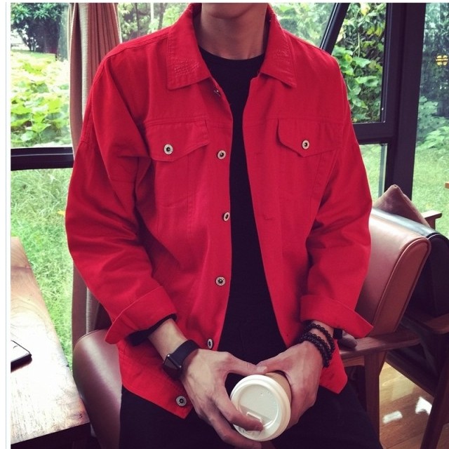 春ジャケットレディース 春色 春 カラー デニム ジャケット ビッグシルエット アウター レディース カジュアル ゆったり Gジャン 赤 黒 Basecamp49