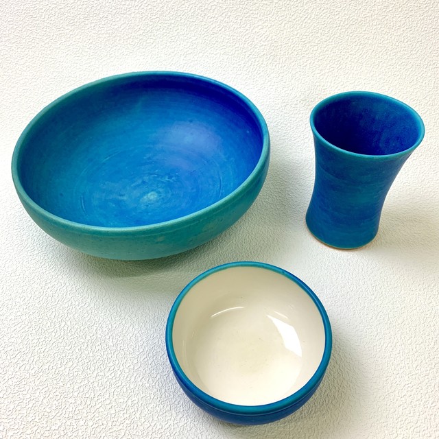 陶器 タンブラー トルコブルー 三津和広作 ファインクラフトオリジナル お洒落食器 ファインクラフト