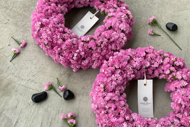 Statice Wreath Pink 01 | スターチスリース