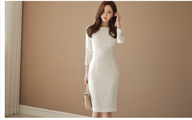 ボートネック ワンピース レディース ワンピース 二次会 結婚式 パーティー オフィス 接待 ワンピース タイト スカート フォーマル ワン Basecamp49