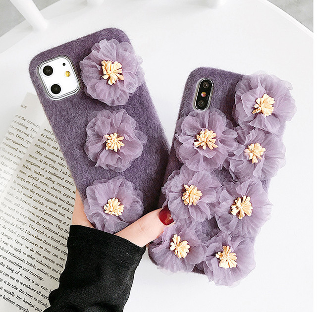 可愛い Iphone11ケース 花柄 Iphone11 Proケース ふわふわ Iphonexsケース 大人 Iphone Xr 8 8plus 7 7plus 保護カバー センス お洒落 日本未発売 Girlshares