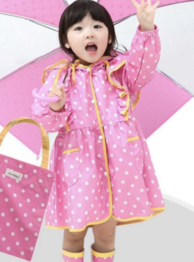 お嬢様風 レインコート かっぱ 女の子用 Moguta