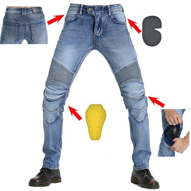 バイク用パンツ レディース ライディングパンツ プロテクター付き 5ポケット ジーンズ ブルーデニム ブラックデニム Cospa Fashion