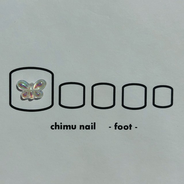 オーロラクリア蝶々 ネイル パーツ ２２ ネイルパーツ販売 Chimu Nails