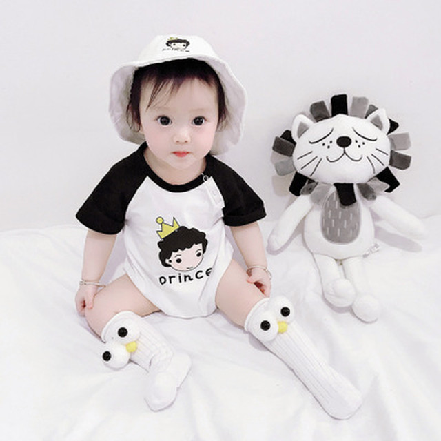 ベビー キッズ ロンパース 帽子 2点セット 夏 お揃い 可愛い 双子 出産祝い 姉弟 兄妹 Dyh海外子供用品