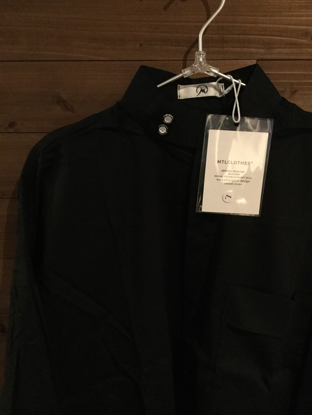 新品 黒シャツ ブラックシャツ メンズシャツ きれい目シャツ 韓国系