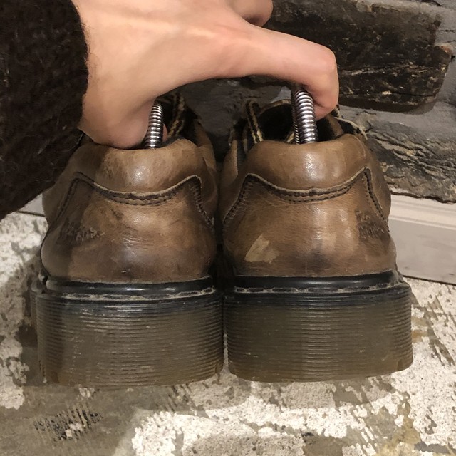 イングランド製 英国製 Dr Martens ドクターマーチン ショートブーツ 茶 高円寺古着 Slut Albatross Vintage