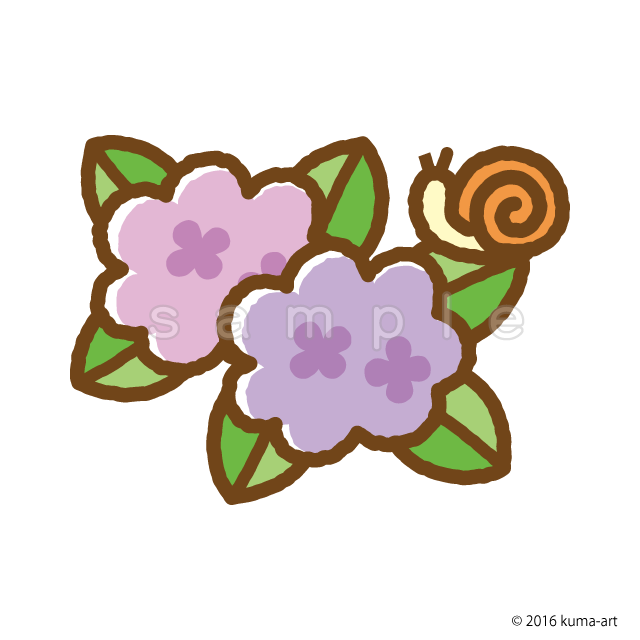 アジサイ K028 Ai イラストショップくま 商用利用okのかわいいイラストのフリー素材がたくさん