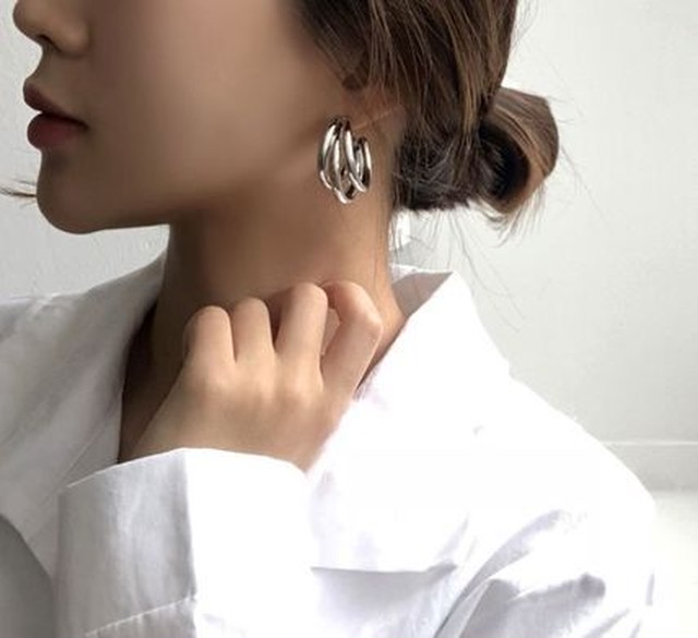 3ラインリングピアス El Sol