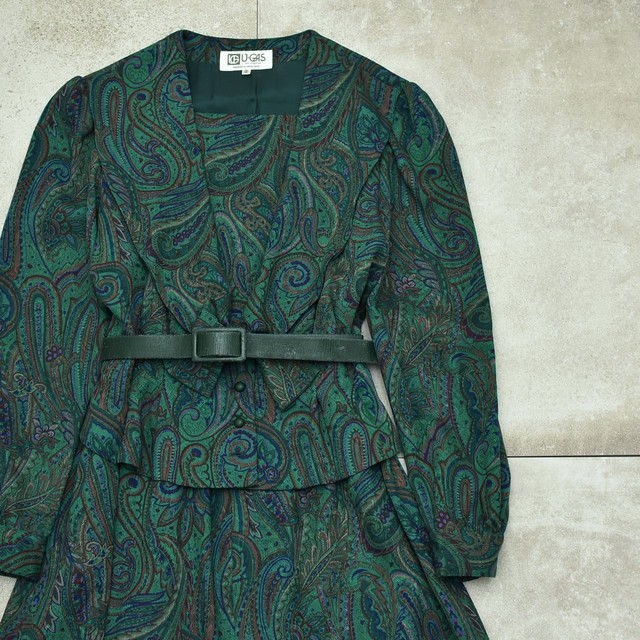 Jp vtg paisley pattern design one-piece