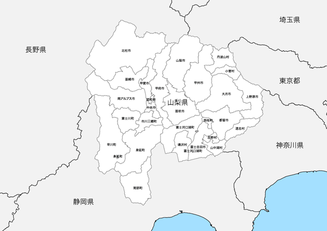 山梨県 市区町村別 Pdfデータ 地図素材をダウンロードにて販売するお店 今八商店