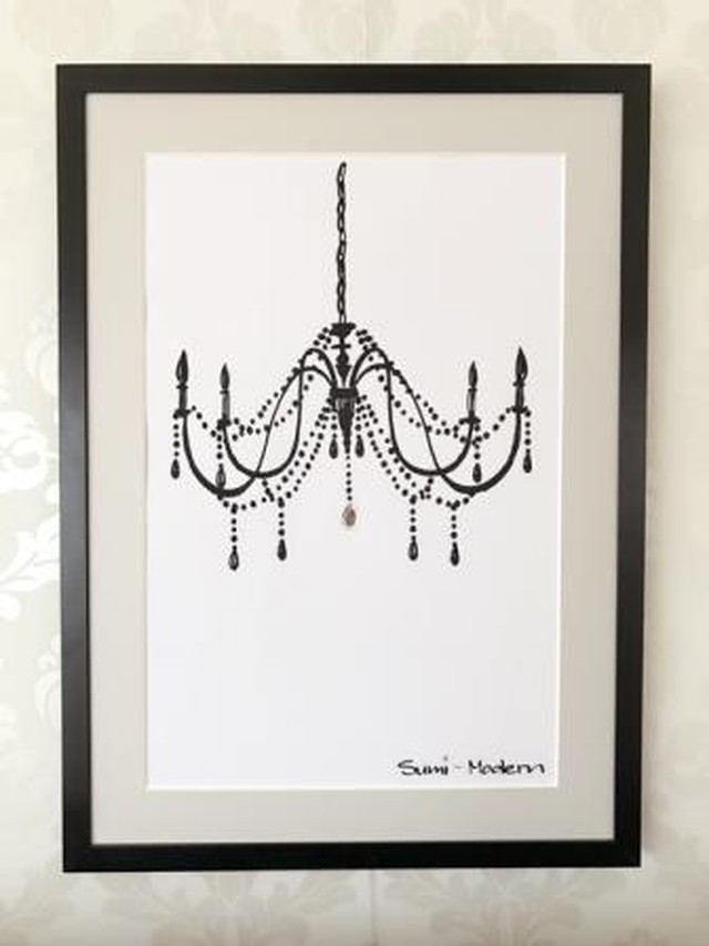 シャンデリアアートインテリアポスター B2サイズの大きいポスター Sumi Modern