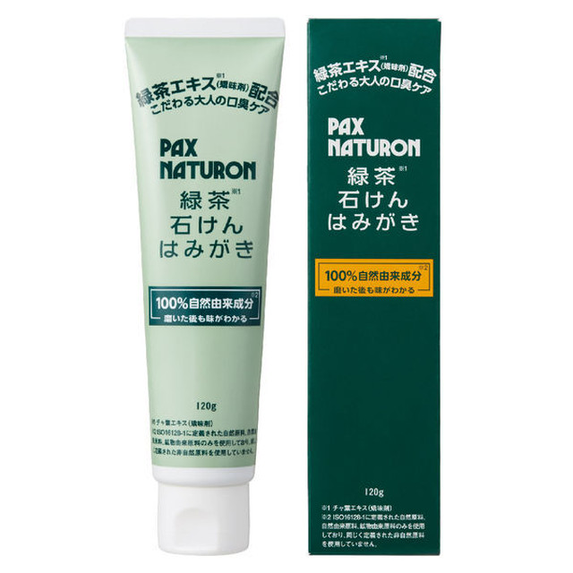 パックスナチュロン 緑茶石けんはみがき 120g (歯磨き粉)