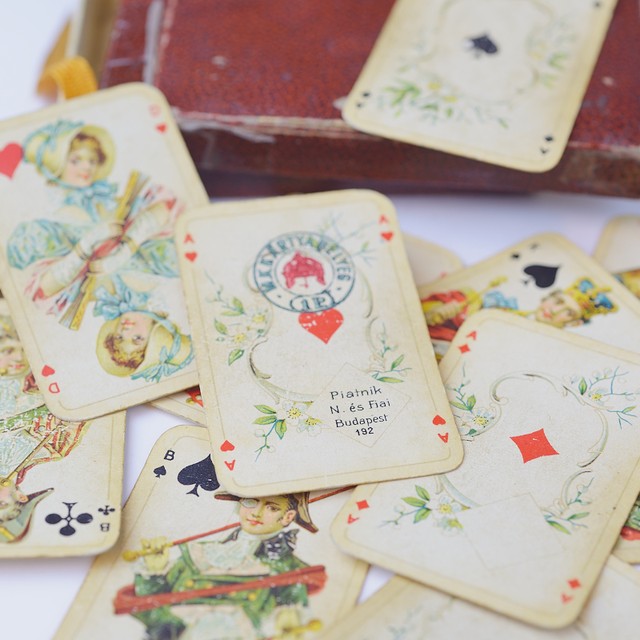 希少 1930年代 オーストリア アンティークトランプ ピアトニック社 52枚x2個セット Rusty Antique ラスティー アンティーク