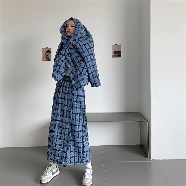 check cardigan set up