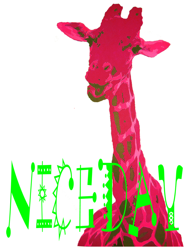 ピンクのキリンさん クフティーデザイン T G