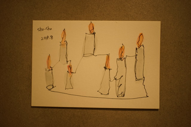 一筆書きアート Candle Shosho Art