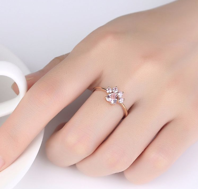 可愛い 肉球 リング 指輪 ピンクゴールド プチプラアクセサリー Starry