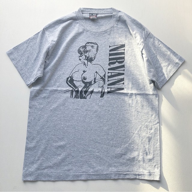 90s ニルバーナ インディーズ期ツアーtシャツ フルーツオブザルームボディ グレー 表記 L Niche ニッチ