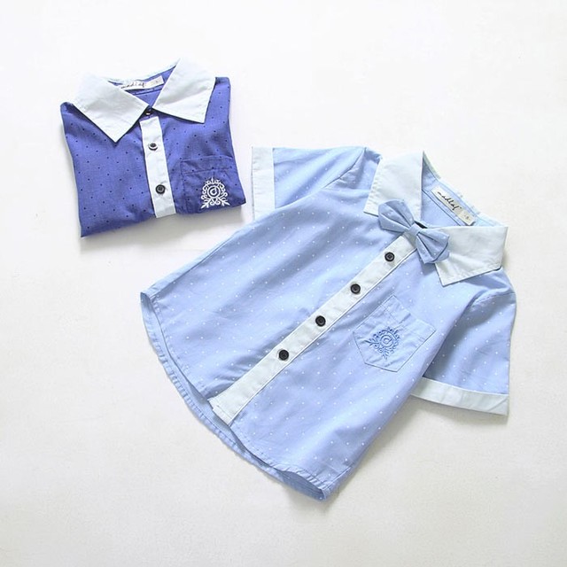 蝶ネクタイ付 半袖 シャツ 男の子 トップス ドット フォーマル ネクタイ お出かけ イベント 子供服 安い 90 100 110 1 130 Humming K