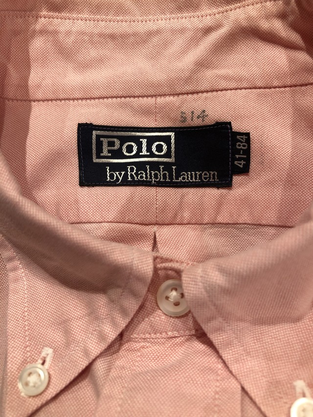 Ralphlauren ラルフローレン オックスフォードシャツ ボタンダウンシャツ メンズl位 ピンク 古着 レディース メンズ 陽気な古着屋frank