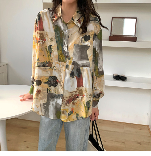 〈 カフェシリーズ〉カフェに行きたくなる柄シャツ【cafe design shirt】