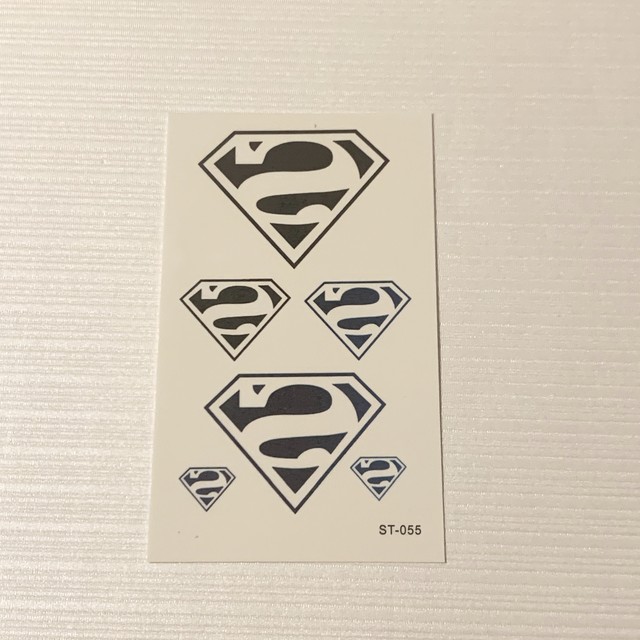 1シート スーパーマン マーク タトゥーシール 新品 Pu N