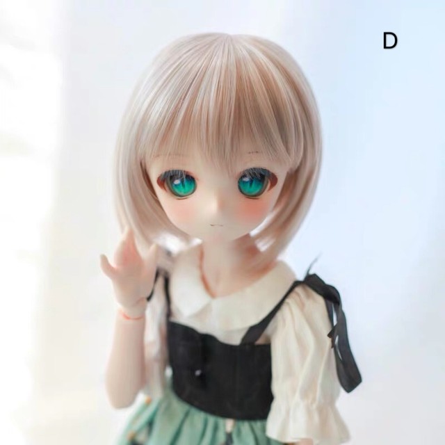 Bjdドール用ウィッグ 8 9インチ Mdd Ddサイズ通用 全5色 球体関節人形 Doll 女用 Popingbi Bjd